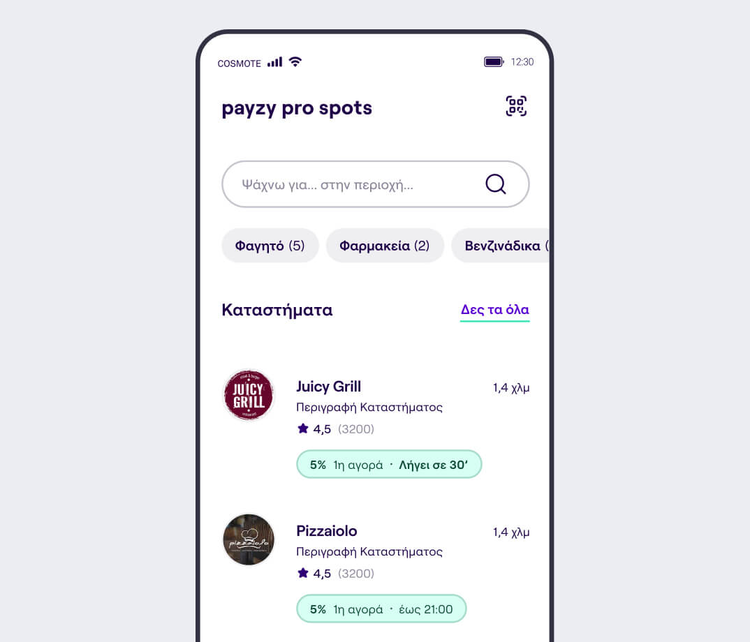 payzy pro spots χάρτης καταστημάτων